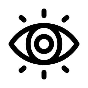 Eye icon. Modern line icon design with professional minimal styling crafted for vision, observation, monitoring, awareness, and perception concepts vector