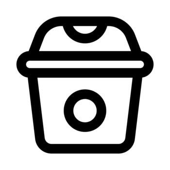 Bin and trash icon. Modern line icon design with professional minimal styling crafted for waste management, recycling, garbage, and eco-friendly concepts vector