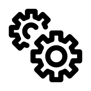 Setting configuration icon. Modern line icon design with professional minimal styling crafted for system setup, preferences, adjustment, and control concepts vector