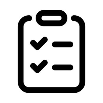 Clipboard icon. Modern line icon design with professional minimal styling crafted for tasks, planning, notes, organization, and productivity concepts vector