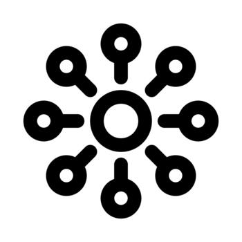 Connection icon. Modern line icon design with professional minimal styling crafted for networking, communication, links, relationships, and connectivity concepts vector