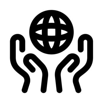 globalización icono. moderno línea icono diseño con profesional mínimo peinado hecho a mano para internacional vector