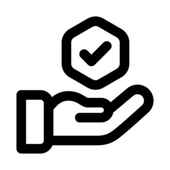Verification icon. Modern line icon design with professional minimal styling crafted for authentication, confirmation, approval, and security concepts vector