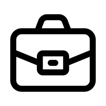 maletín icono. moderno línea icono diseño con profesional mínimo peinado hecho a mano para negocio, trabajar, oficina, carrera profesional, y profesional conceptos vector