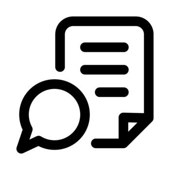 Comments and feedback icon. Modern line icon design with professional minimal styling crafted for communication, review, interaction, and evaluation concepts vector