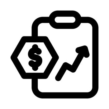 financiero declaración análisis icono. moderno línea icono diseño con profesional mínimo peinado hecho a mano para finanzas, contabilidad, informes, y busi vector