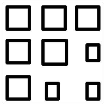 Grid and widget icon in black color vector