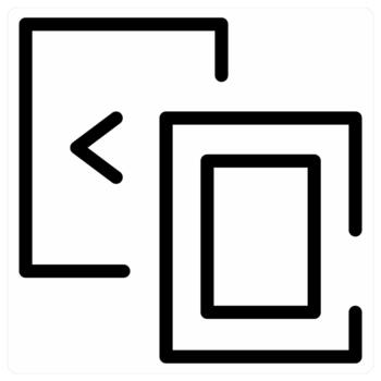 cambiar botón icono concepto en negro color vector