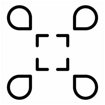 3D Design icon concept in black color vector