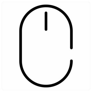 Scroll Mouse icon concept in black color vector