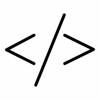 Programming and coding concept in black color vector