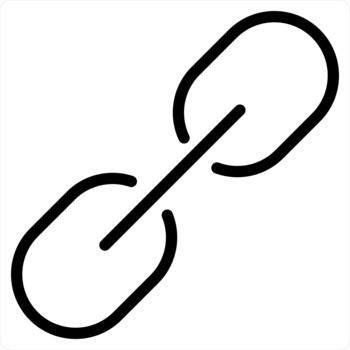 Link and web icon concept in black color vector