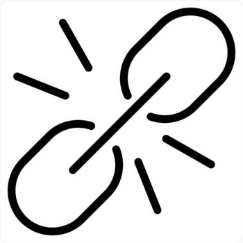 Hyperlink icon concept in black color vector