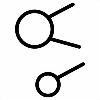 Physics and moleculer icon in black color vector