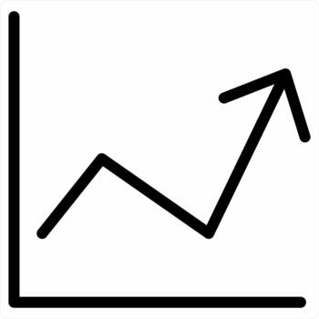 Bar Graph icon concept in black color vector