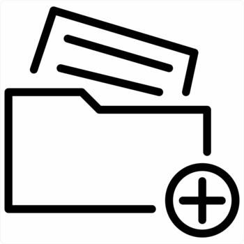 Create Folder icon concept in black color vector