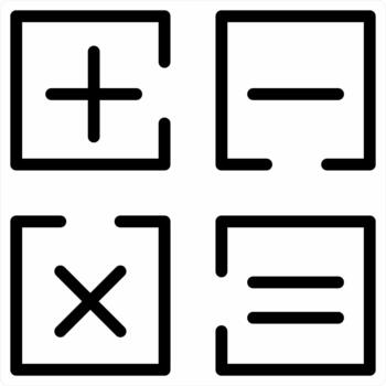 Calculation and math icon concept in black color vector