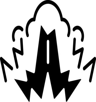 Powerful explosion emanating from its center, with tremendous force and high-energy explosives vector