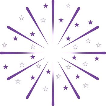 fuegos artificiales explosión en sencillo diseño vector