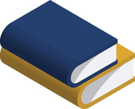 3D Book Stack Design. Isolated on White Background vector