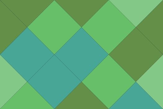 Abstract Geometric Pattern of Intersecting Green and Teal Diamonds vector