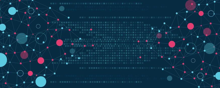 Abstract Digital Network Connections Technology Data Background vector