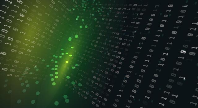 digital binario código 0 0 1 fluir verde tecnología antecedentes vector