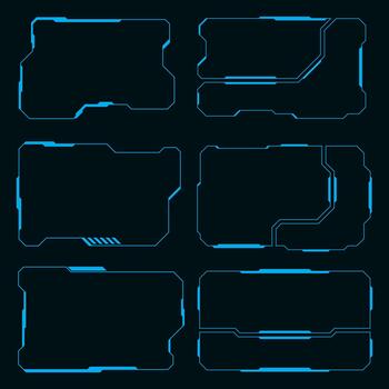 frame technology futuristic interface ui element. vector