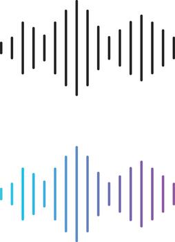Sound Wave Icon Set. Audio Wave and Music Frequency Symbols for Music Playback, Volume Adjustment and Audio Editing Studio Waveform vector