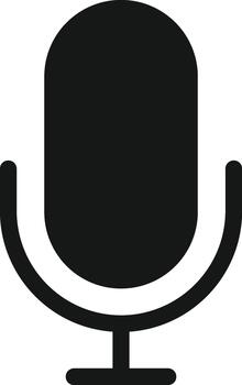Microphone Icon Set. Voice Recording and Audio Input Symbols for Podcast Production, Sound Control and Voice Broadcast Interface vector