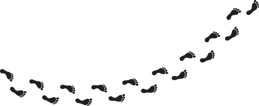 humano huellas icono colocar. paso camino pie huellas dactilares símbolos para movimiento pasos, viaje ruta y usuario viaje Progreso indicadores vector