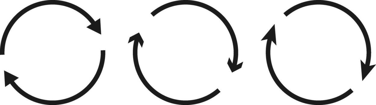 circle arrow set. Circular arrow symbol. refresh, reload arrow icons collection. vector