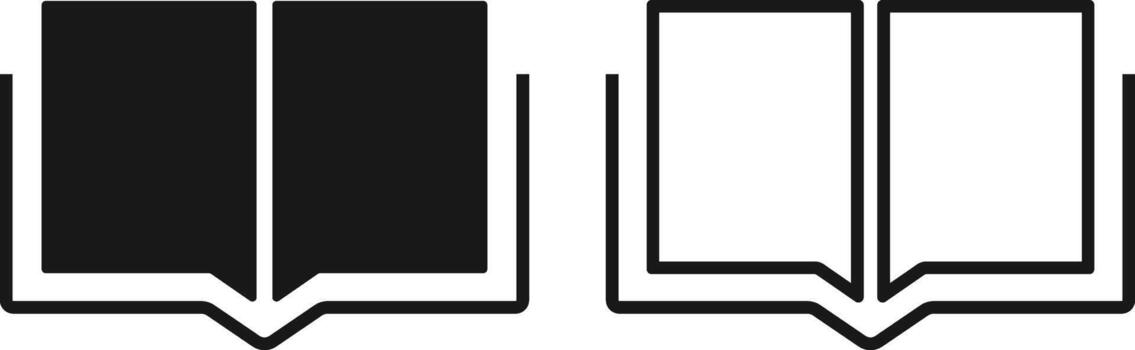 Book Icon Set. Education, Reading, and Knowledge Symbols. Library and E-reader Sign for Digital Storytelling, Research Work, and Knowledge Tracking Icons vector