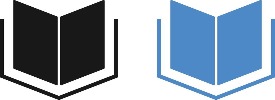 Book Icon Set. Education, Reading, and Knowledge Symbols. Library and E-reader Sign for Academic Study, Knowledge Sharing, and Content Organization Icons. vector