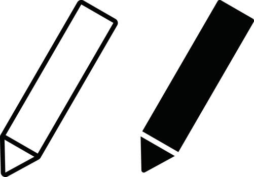 Pencil Icon Set. Edit, Write, and Drawing Symbols. Text Editor, Creative Tool and Sketching Pen Icons for Digital Drawing, Writing Notes and Content Making vector