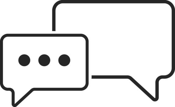 Message Icon Set. Chat Discussion Symbol. Online Conversation Speech Bubble and Chat Bubbles Icons Collection for Social Communication and Chat Panels vector