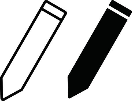 Pencil Icon Set. Edit, Write, and Drawing Symbols. Text Editor, Creative Tool and Sketching Pen Icons for Handwriting, Draft Work and Simple Illustrations vector