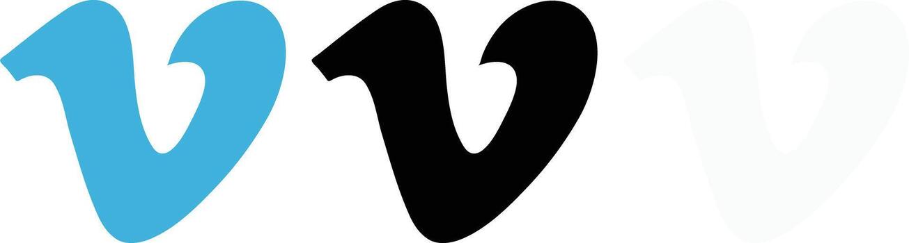 Vimeo Logo Icon Set. Creators Platform Icons for Hosting and Streaming vector
