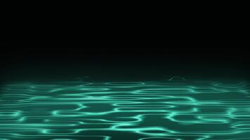 Underwater Light Patterns Create Calming Reflections in Dark Water Space video