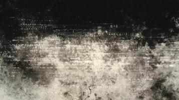 grunge täcka över bakgrund, snabb rörelse abstrakt animation, svart och vit statisk ljud effekt, bedrövad textur slinga för modern projekt video