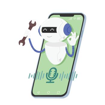 Chat Bot Is A Computer Program Designed To Mimic Human Conversation Through Text Or Voice Commands vector