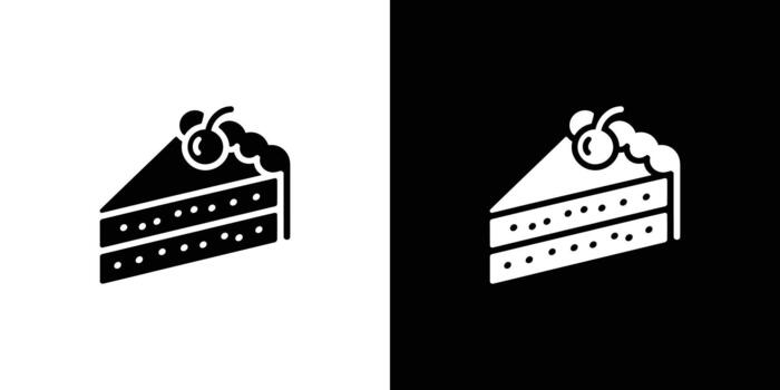 Isolated Slice Cake With Cherry Topping Icon on Transparent Background vector