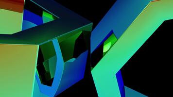 dinâmico abstrato formas com uma colorida gradiente efeito video