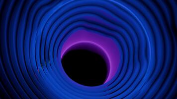en fascinerande abstrakt tunnel med blå och lila vågor skapande en dynamisk visuell effekt video