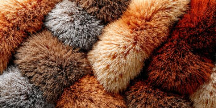Natural fur pattern shows rich textures and colors in warm tones photo