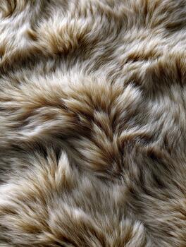 Natural fur pattern showcasing intricate textures and rich details on a soft surface photo