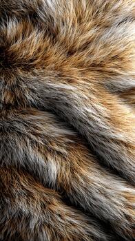 Thick natural fur pattern displaying shades of brown and gray in abstract design photo