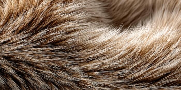 Thick and soft natural fur creating an abstract pattern in warm shades photo