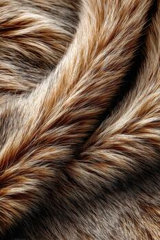 Natural fur texture showcases rich patterns and colors in close-up view photo