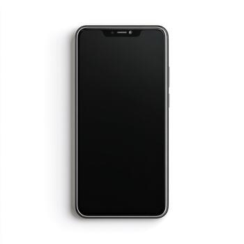 Smartphone with blank screen displaying technology concept photo